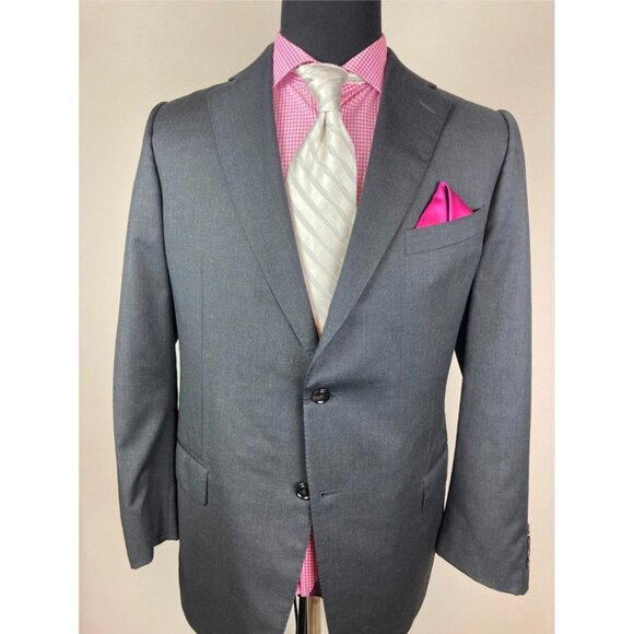 ZEGNA Dark Gray Modern 2Btn Sport Jacket 44R 44 R